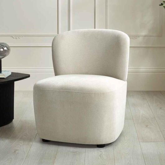 Lireva Fabric Bedroom Chair in Dune Beige