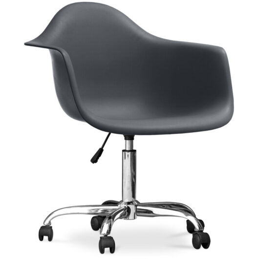 Office Chair with Armrests - Desk Chair with Castors - Weston Dark grey